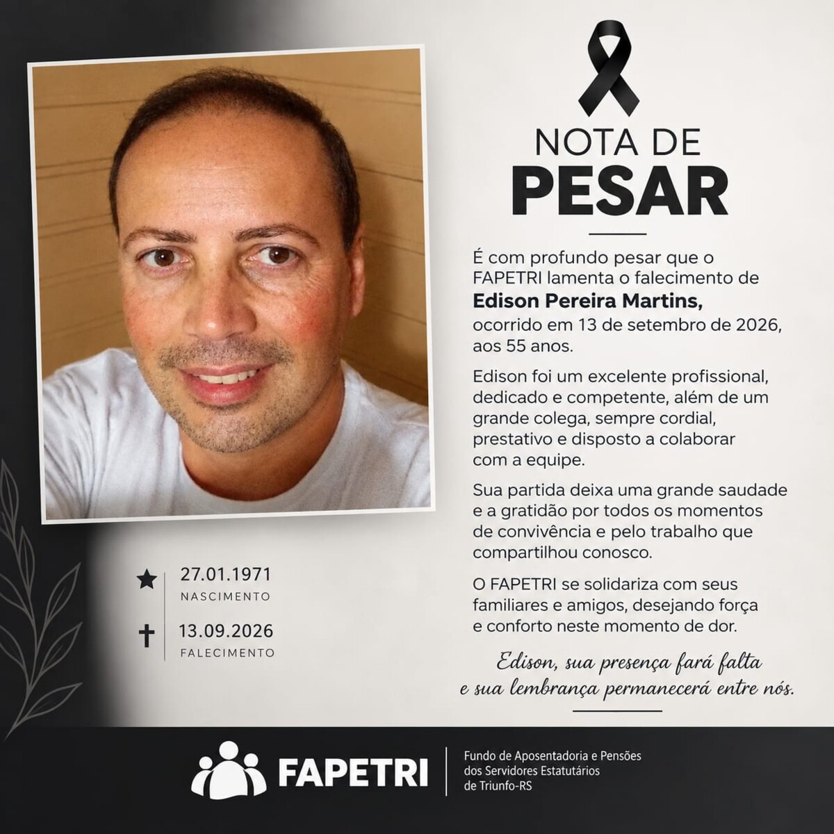 Nota de Pesar
